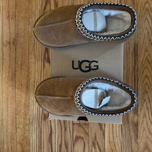 UGG Tasman Tan Suede Slippers (gently worn)